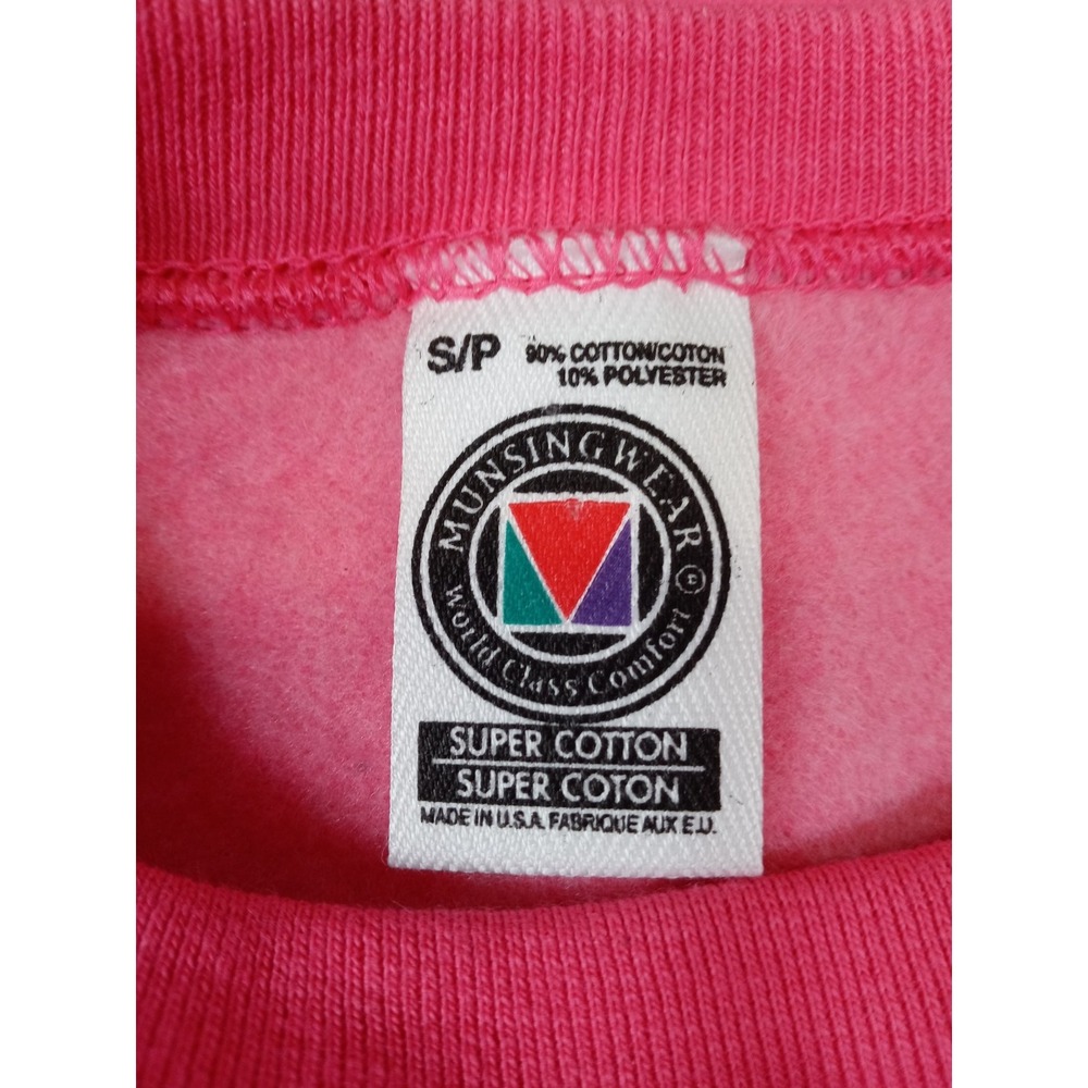 Vintage Munsingwear Alabama Sweatshirt Size S Pink Embroidered 90s Gameday Y2K - Picture 3 of 10